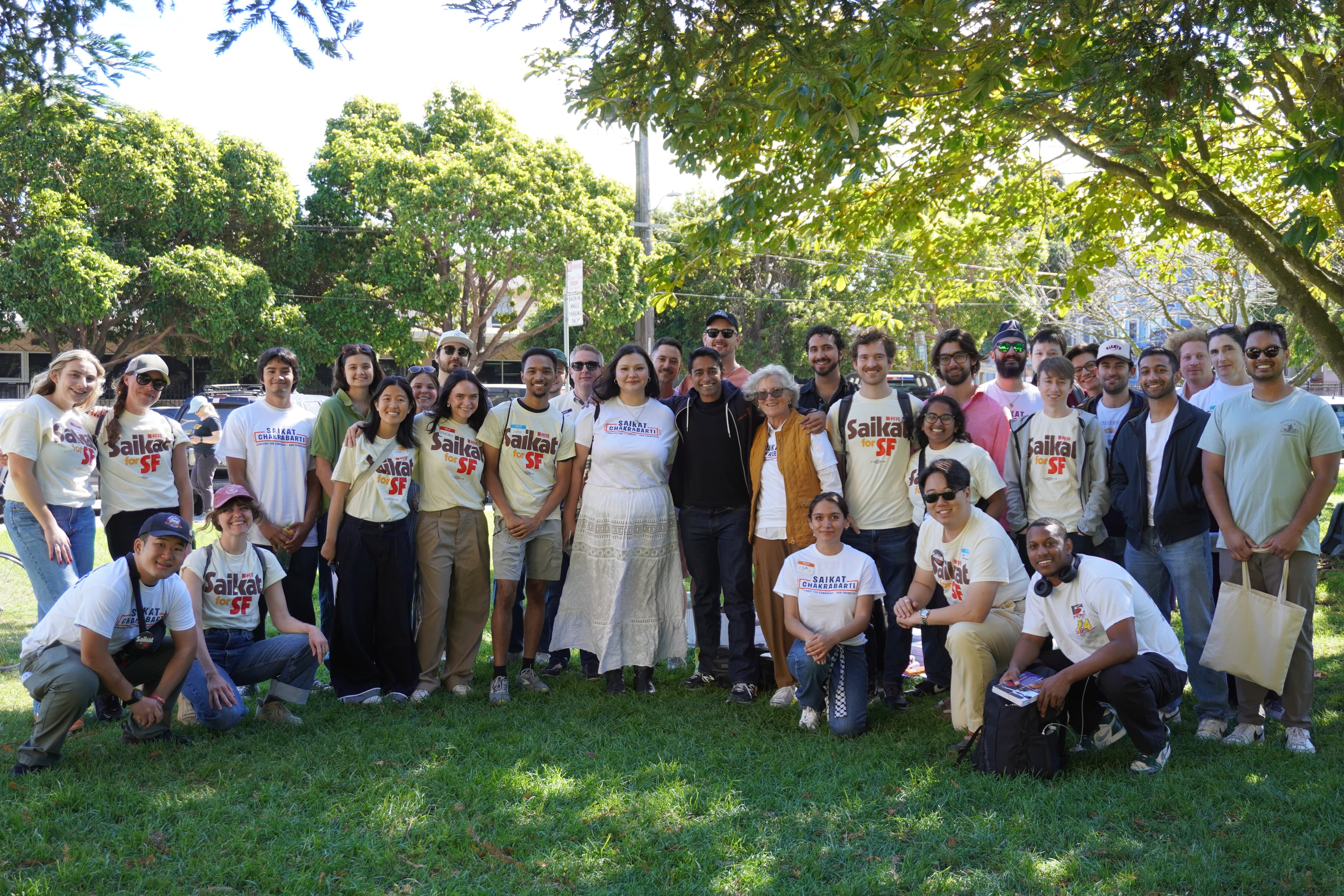 Saikat with volunteers