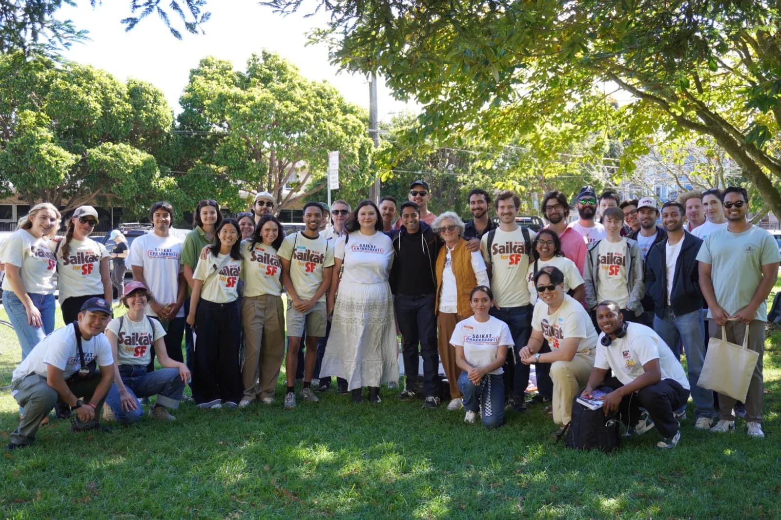 Saikat with volunteers